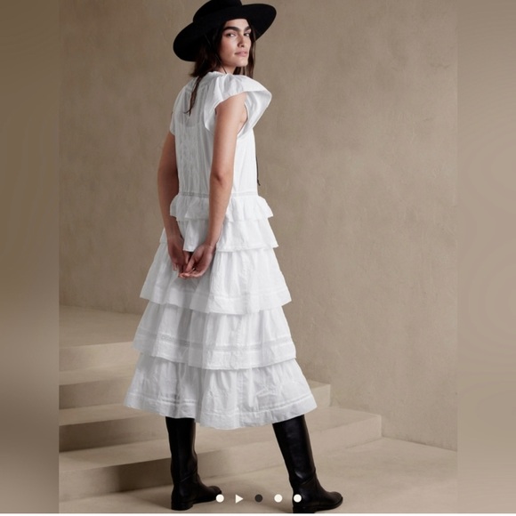 Banana republic Selene embroidered midi dress white - Picture 2 of 4